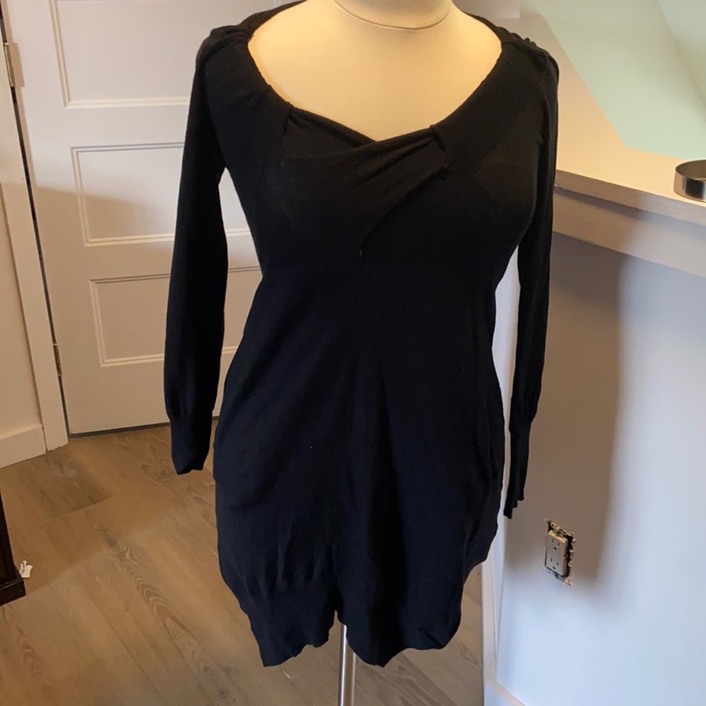 All Saints black sweater dress